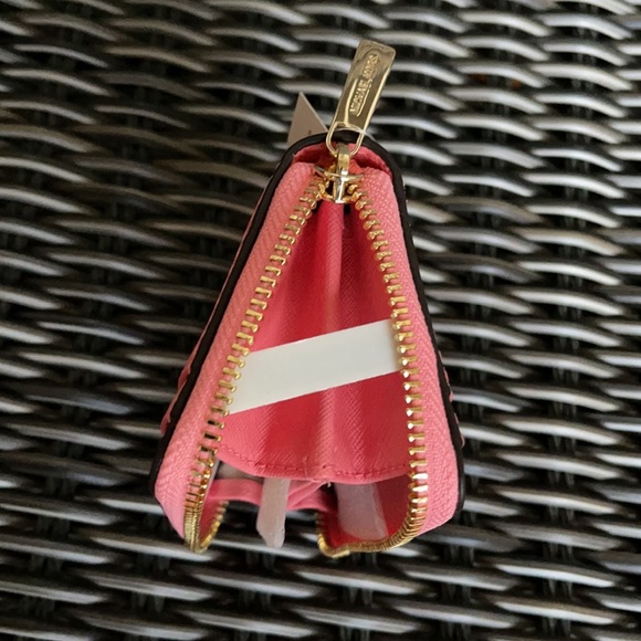 Michael Kors Medium ZipAround Card Case Wallet Grapefruit Leather - Picture 12 of 16